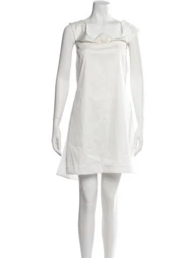 Pre-owned Bernadette Square Neckline Mini Dress W/ Tags In Neutral