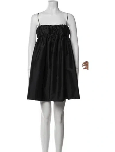 Pre-owned Bernadette Strapless Mini Dress In Black