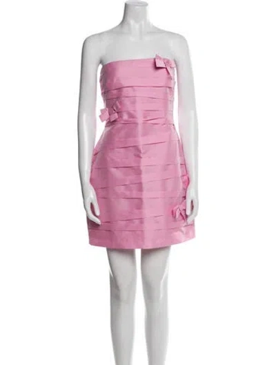 Pre-owned Bernadette Strapless Mini Dress W/ Tags In Pink
