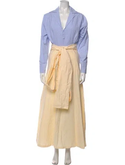 Pre-owned Bernadette Striped Long Dress W/ Tags In Neutral