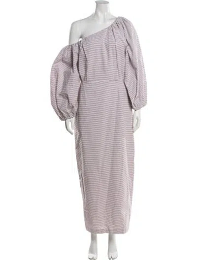 Pre-owned Bernadette Striped Long Dress W/ Tags In Pink
