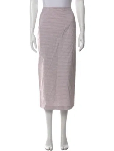 Pre-owned Bernadette Striped Midi Length Skirt W/ Tags In Purple