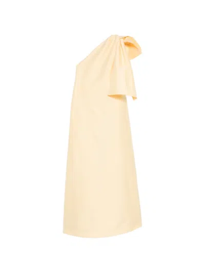 Bernadette Winnette One-shoulder Bow Maxi Dress In Neutral