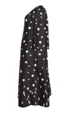Bernadette Winnie Single-sleeve Maxi Dress In Black,white