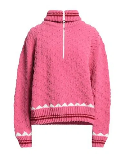 Bernadette Woman Turtleneck Fuchsia Size Xl Nylon In Pink