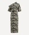Bernadette Bowery Off-the-shoulder Buttercup-print Cotton-linen Maxi Dress In Multi