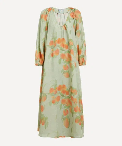 Bernadette Women's Georgette Peach Tree Maxi Dress