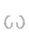 Bernard James Flora Pave 18k White Gold Diamond Earrings