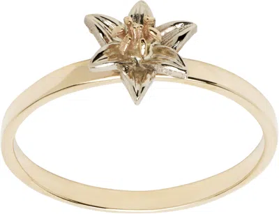 Bernard James Gold Flora Lily Ring In 14k Gold