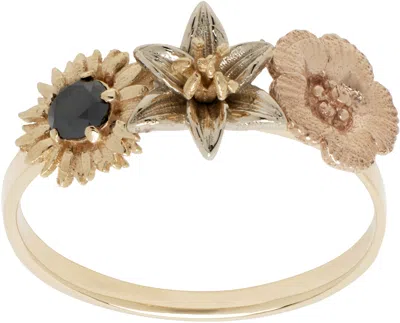 Bernard James Gold Flora Maxi Posy Ring In 14k Gold