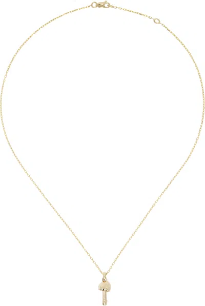 Bernard James Gold Fungi Conica Single Charm Necklace