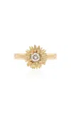 Bernard James Maxi Flora 14k Yellow Gold Diamond Ring In Gold