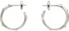 Bernard James White Gold Flora Spina Midi Earrings In Sterling Silver