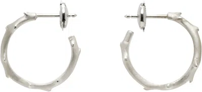 Bernard James White Gold Flora Spina Midi Earrings In Metallic