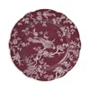 Bernardaud Albertine Prune Colored Background Dinner Plate In Red