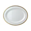 Bernardaud Athena Oval Platter, 13 In Gold