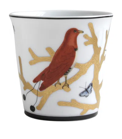 Bernardaud Aux Oiseaux Candle Holder And Candle In Multi
