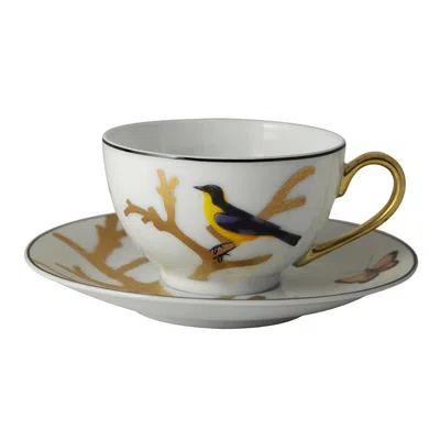 Bernardaud Aux Oiseaux Tea Saucer In Multi