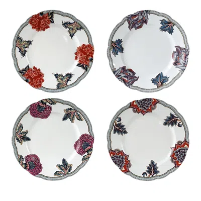 Bernardaud Braquenie Assorted Dinner Plates, Set Of 4 In Multi