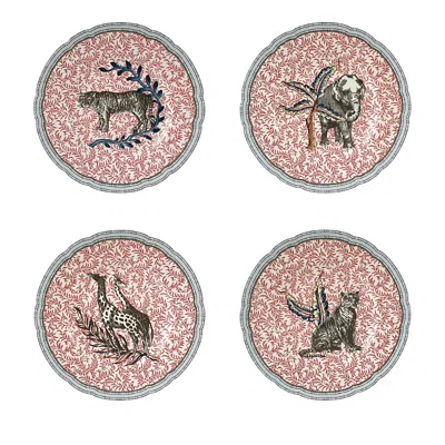 Bernardaud Braquenie Assorted Salad Plates, Set Of 4 In Multi