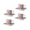Bernardaud Braquenie Espresso Cup & Saucer, Set Of 4 In Multi