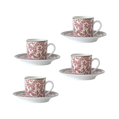 Bernardaud Braquenie Espresso Cup & Saucer, Set Of 4 In Multi