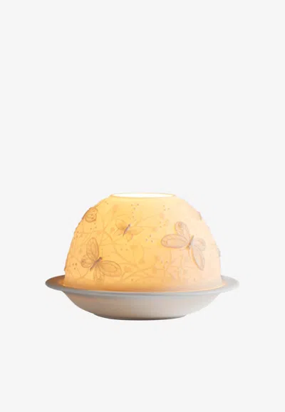 Bernardaud Butterflies Votive Candle In White