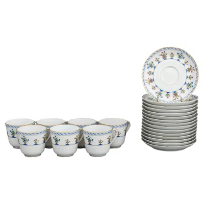 Pre-owned Bernardaud "chateaubriand" Part Tea Service, 22 Pieces In Gray
