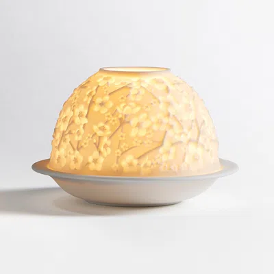 Bernardaud Cherry Blossoms Votive In White