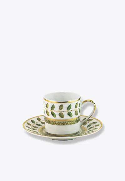 Bernardaud Constance Coffee Cup And Saucer In White