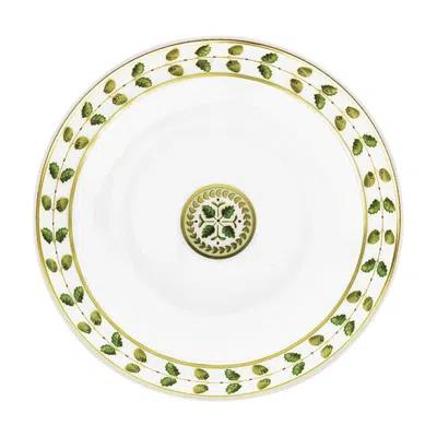 Bernardaud Constance Coupe Soup In Green/gold