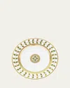 Bernardaud Constance Dinner Plate In White,green,gld