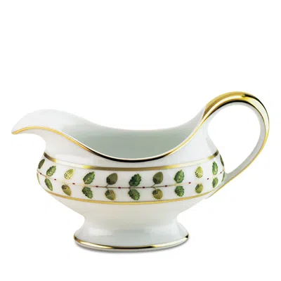 Bernardaud Constance Gravy Boat In Green/gold
