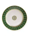 Bernardaud Constance Malachite Salad Plate In White,green,gld