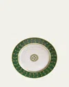 Bernardaud Constance Malachite Salad Plate In White,green,gld