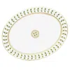 Bernardaud Constance Oval Platter, Large In Green/gold