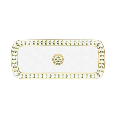 Bernardaud Constance Rectangular Cake Platter, 15 In Green