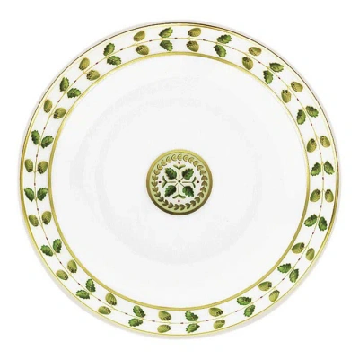 Bernardaud Constance Rim Soup Bowl In Green/gold