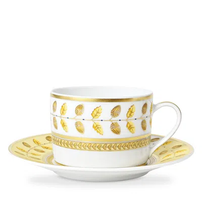Bernardaud Constance Tea Cup Saucer In Yellow
