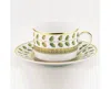 Bernardaud Constance Tea Saucer In Green/gold