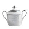 Bernardaud Divine Sugar Bowl In White/platinum