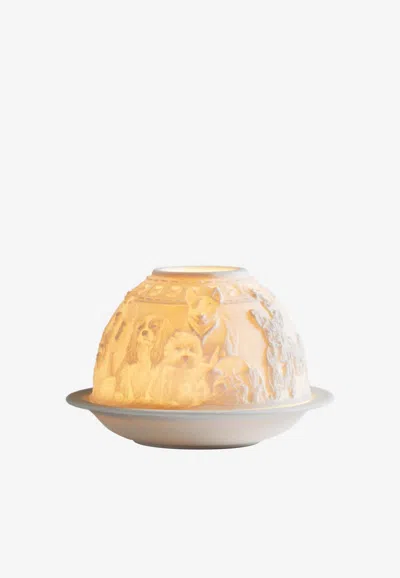 Bernardaud Dogs Votive Candle In White