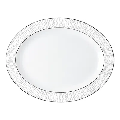 Bernardaud Dune Oval Platter, 15 In White