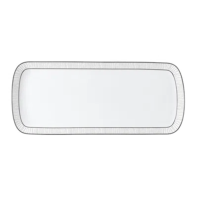 Bernardaud Dune Rectangular Cake Platter, 14 In White