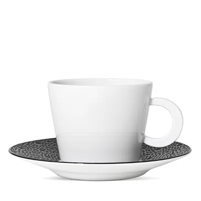 Bernardaud Ecume Black Saucer In White