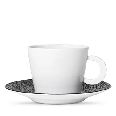 Bernardaud Ecume Black Teacup In White