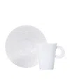 Bernardaud Ecume Coffee Cup And Saucer In White