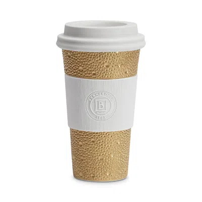 Bernardaud Ecume Gold Mug In Brown