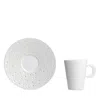 Bernardaud Ecume Perle After Dinner Saucer In White