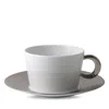 Bernardaud Ecume Platinum Breakfast Cup In White